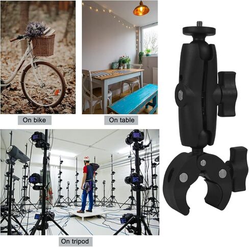 WLPREOE Super Clamp Mount Double Ball Head Adapter متوافق مع GoPro AKASO DJI Action أو DSLR Accessories كاميرا in Kuwait