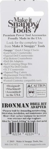 Snappy Tools 1/8 بوصة محول رؤوس مثقاب الرجل الحديدي سريع التغيير لتشغيل المعادن والتصنيع والتركيب in Saudi Arabia