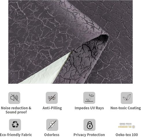 D E CURTAIN ستائر تعتيم 100% بطول 84 بوصة، ستائر جاكار لغرفة المعيشة أو غرفة النوم، ستائر لنوم عالي الجودة وحماية الخصوصية، لوحتان بورغ (كل منهما 52 × 84 بوصة، كحلي) in Saudi Arabia