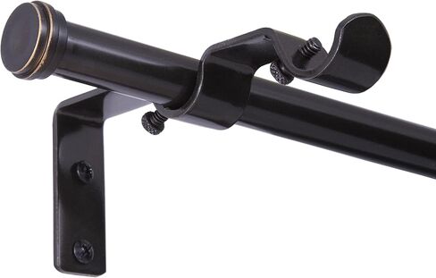 Kenney KN76108 Double Curtain Rod Conversion Kit, 42-120" Adjustable Length, Oil Rubbed Bronze Finish, 5/8" Diameter Steel Tube in Saudi Arabia
