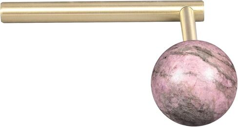 حزمة Yatming مكونة من 2 حوامل ستائر حجرية مستديرة، خطافات ستائر مثبتة على الحائط على شكل حرف L مع كرة كريستال سبج سوداء لتزيين المنزل in Kuwait