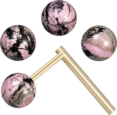 حزمة Yatming مكونة من 2 حوامل ستائر حجرية مستديرة، خطافات ستائر مثبتة على الحائط على شكل حرف L مع كرة كريستال سبج سوداء لتزيين المنزل in Kuwait