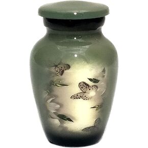 Keepsake Urn – Lovely Butterfly Keepsake Cremation Urn for Human Ashes with Velvet Box & Velvet Bag-Mini Keepsake Urn - Affordable Keepsake Urn (3 cu.in) in Kuwait