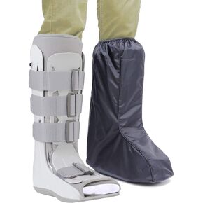 ARUNNERS Walking Boot Cover for Medical Brace Orthopedic and Fracture Cast with Integrative Slip-Resistant Rubber Sole (Black, Short, Medium) in Kuwait