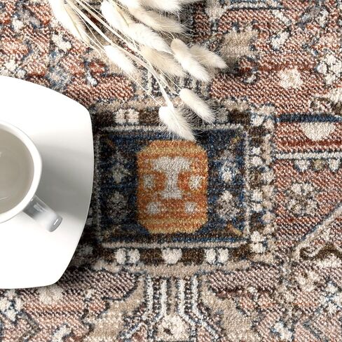 nuLOOM Vintage Harriet Medallion Fringe Area Rug, 6' 7" x 9' 4", Light Brown in Saudi Arabia