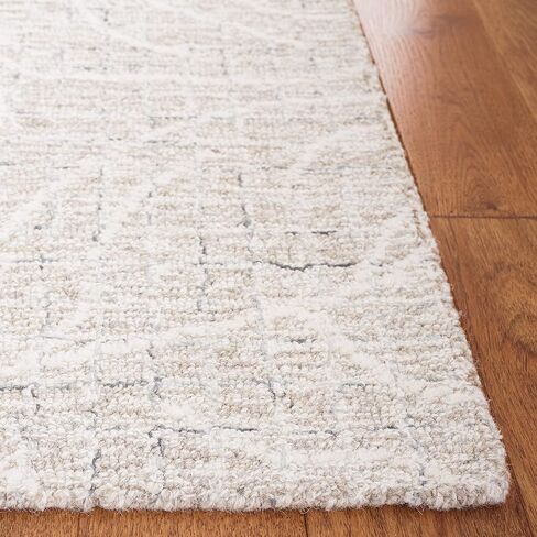 SAFAVIEH Metro Collection Runner Rug - 2'3" x 9', Beige & Ivory, Handmade Floral Wool, Ideal for High Traffic Areas in Living Room, Bedroom (MET881B) in Saudi Arabia