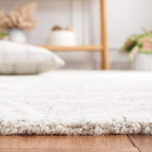 SAFAVIEH Metro Collection Runner Rug - 2'3" x 9', Beige & Ivory, Handmade Floral Wool, Ideal for High Traffic Areas in Living Room, Bedroom (MET881B) in Saudi Arabia