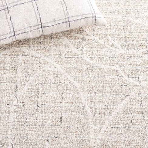SAFAVIEH Metro Collection Runner Rug - 2'3" x 9', Beige & Ivory, Handmade Floral Wool, Ideal for High Traffic Areas in Living Room, Bedroom (MET881B) in Saudi Arabia