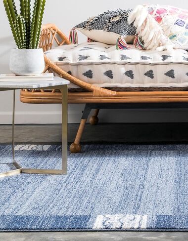 Rugs.com Angelica Collection Rug - سجادة متوسطة الحجم باللون الأزرق الفاتح بطول 6 أقدام مثالية للممرات والمداخل in Saudi Arabia