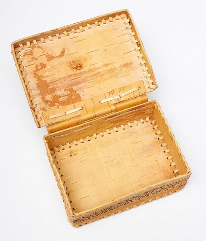 صندوق تخزين مجوهرات تذكار تذكار من Tourmania Decorative Trinket علب هدايا خشبية لحاء البتولا على شكل فراشة. in Kuwait