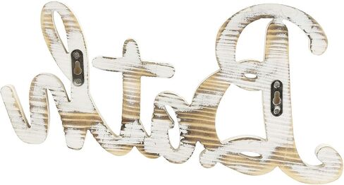 MyGift Shabby Chic White washed Wood Bathroom Decor Cutout Bath Wall Art Decorative Letters Hanging Mounted Farm Sign in Saudi Arabia