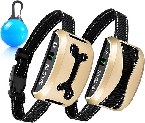 Awaiymi Bark Collar 2 Pack Upgraded 7 Sensitivity Rechargeable Dog Barking Collar Beep/Vibration/Safe Shock Or No/Anti Bark Reflective Collar for Small Medium Large Dogs … in Kuwait