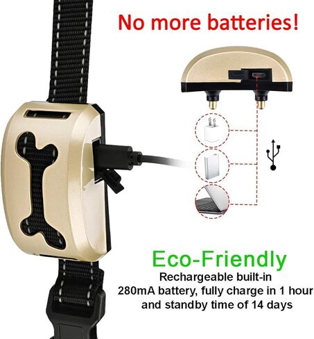 Awaiymi Bark Collar 2 Pack Upgraded 7 Sensitivity Rechargeable Dog Barking Collar Beep/Vibration/Safe Shock Or No/Anti Bark Reflective Collar for Small Medium Large Dogs … in Kuwait