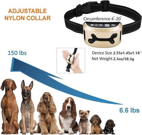 Awaiymi Bark Collar 2 Pack Upgraded 7 Sensitivity Rechargeable Dog Barking Collar Beep/Vibration/Safe Shock Or No/Anti Bark Reflective Collar for Small Medium Large Dogs … in Kuwait