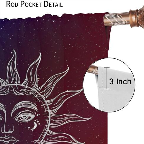 ستائر النوافذ المعتمة للشمس والقمر، ستائر الفضاء الغامضة من Golden Planet Star Mysterious Galaxy لغرفة المعيشة وغرفة النوم مقاس 42 × 45 بوصة 2 لوح in Saudi Arabia