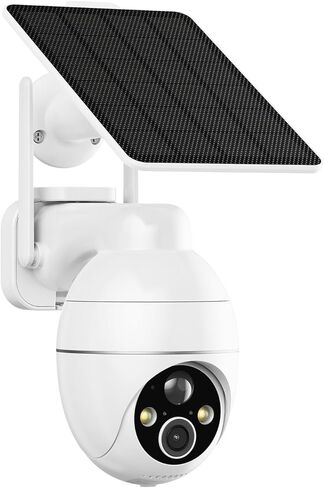 TKENPRO كاميرا أمان تعمل بالطاقة الشمسية بزاوية 360 درجة عرض لاسلكية في الهواء الطلق، كاميرا تعمل ببطارية 2K، محادثة ثنائية الاتجاه، كشف الحركة، إمالة عموم، رؤية ليلية ملونة فائقة الدقة، تكبير رقمي 4X، فتحة SD in Kuwait