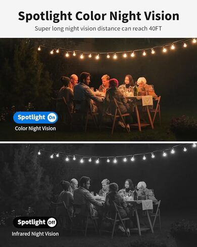 TKENPRO كاميرا أمان تعمل بالطاقة الشمسية بزاوية 360 درجة عرض لاسلكية في الهواء الطلق، كاميرا تعمل ببطارية 2K، محادثة ثنائية الاتجاه، كشف الحركة، إمالة عموم، رؤية ليلية ملونة فائقة الدقة، تكبير رقمي 4X، فتحة SD in Kuwait