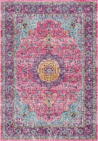 nuLOOM Verona Vintage Persian Area Rug, 6' 7" x 9', Pink in Saudi Arabia
