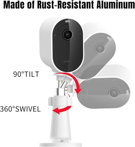 حامل يثبت على الحائط لكاميرا المراقبة ارلو برو، ارلو برو 2، ارلو الترا، ارلو برو 3، ارلو برو 4، ارلو برو 4، كاميرا ارلو اسنشيال سبوت، دعامة تثبيت امان قابلة للتعديل للاستخدام الداخلي والخارجي in Kuwait