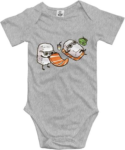 SiYooca Cartoon Sushi Japanese Food Infant Onesie Baby Boy Girl Playsuit Outfits Short Sleeve in Saudi Arabia