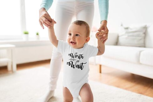 Worth The Wait - Home Coming First Baby - Funny Cute Infant Creeper, One-Piece Baby Bodysuit in Kuwait