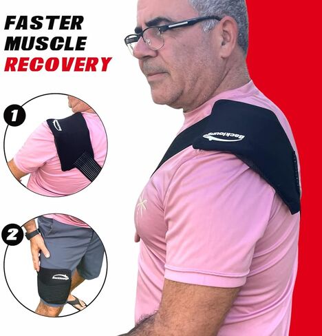 Backlounge Reusable Hot and Cold Therapy Gel ICE Wrap with Targeted Hot or Cold Therapy, for Back Pain Relief, Knee Pain Relief, Shoulder Pain Relief, Arm, Flexible & Mess-Free, One Size Fits All in Kuwait