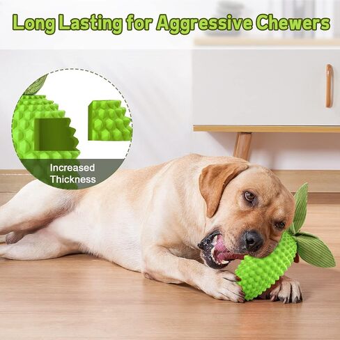 ألعاب الكلاب للمضغ العدواني، ألعاب مضغ للكلاب تصدر صريرًا غير قابلة للتدمير للكلاب الكبيرة والمتوسطة والصغيرة، لعبة مضغ تفاعلية للكلاب من المطاط الطبيعي متينة مع نكهة الحليب in Kuwait