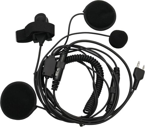 خوذة دراجة نارية كاملة الوجه مع ميكروفون متوافق مع Midland GMRS/FRS GXT/LXT GXT1000VP4 LXT500VP3 GXT1050VP4 LXT118VP أجهزة الراديو ثنائية الاتجاه 2Pin in Kuwait