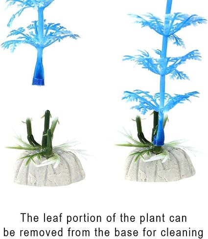 Aquazoo 7 PCS Aquarium Decor Variety Pack, Bi-Leaf Betta Hammock Silk for Hiding Bubbling Snuggling Spawning Resting Spot, Aquarium Lifelike Plants, Great Valued Premium Aquarium Decoration Set in Saudi Arabia