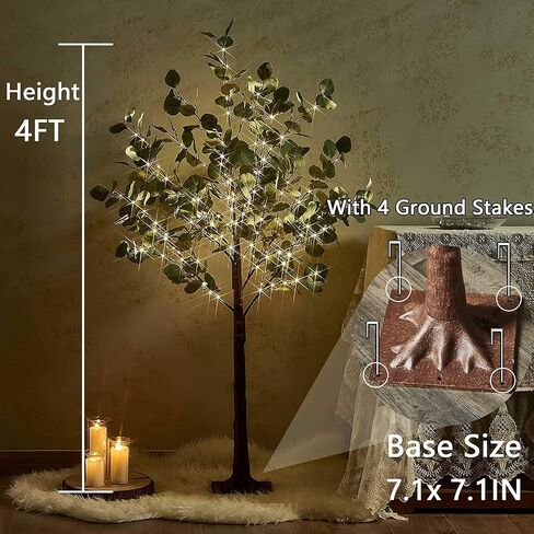 Fudios Lighted Olive Trees Artificial 4ft 160 LED Fairy Light for Decoration Inside Outside, Lit Fake Tree Electric Greenery Lights for Christmas Wedding Holiday Home Decor in Kuwait