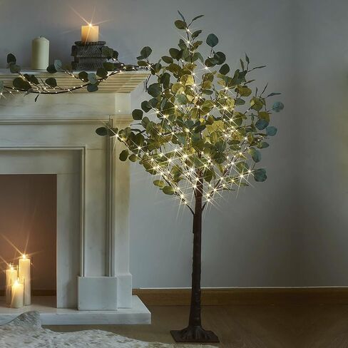 Fudios Lighted Olive Trees Artificial 4ft 160 LED Fairy Light for Decoration Inside Outside, Lit Fake Tree Electric Greenery Lights for Christmas Wedding Holiday Home Decor in Kuwait