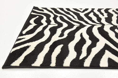 Unique Loom Wildlife Collection Area Rug - Okapi (3' 3" x 5' 3" Rectangle Black/Cream) in Saudi Arabia