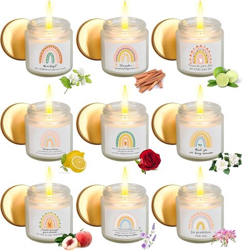 9 Pieces Thank You Appreciation Gifts Thank You Scented Candles 3.5 oz Awesome Inspirational Candles for Employee Coworker Teacher Nurse Appreciation Gifts in Saudi Arabia