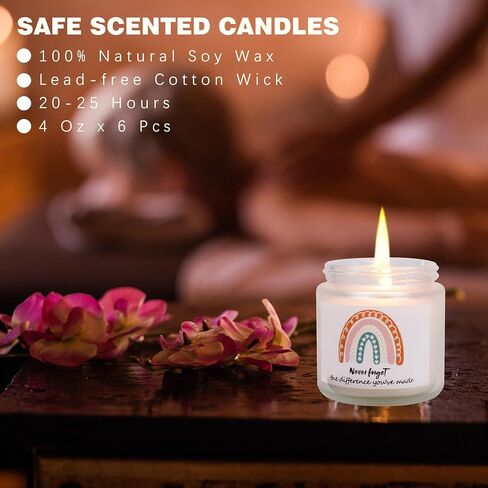 9 Pieces Thank You Appreciation Gifts Thank You Scented Candles 3.5 oz Awesome Inspirational Candles for Employee Coworker Teacher Nurse Appreciation Gifts in Saudi Arabia