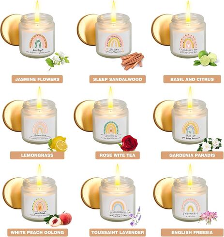 9 Pieces Thank You Appreciation Gifts Thank You Scented Candles 3.5 oz Awesome Inspirational Candles for Employee Coworker Teacher Nurse Appreciation Gifts in Saudi Arabia