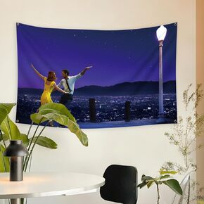 Dance Flag Lala Land Classic Movie Poster Banners for College Dorm Tapestry 3X5 Feet Bedroom Wall Decorations Flags for Festival Parties in Kuwait