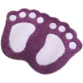 Bathroom Rugs Mats Water Absorbent Non-Slip Mat Perfect for Bathroom, Shower, Room, Laundry Room. Soft Microfiber Bath Toilet Mat Machine Washable Bath Mat, 16" x 24" Big Feet Bathroom Mat (Pink) in Saudi Arabia