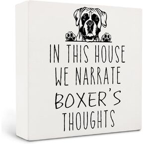 Qvapt Corgi Wooden Box Sign - Corgi Gifts for Women Corgi Owners, Corgi Desk Sign 5x5, Corgi Decor, Dog Decor for Home, Corgi's Thoughts in Kuwait