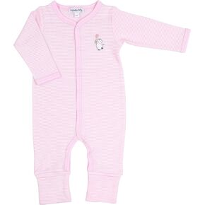 Magnolia Baby Baby Girl Tiny Penguin Pink Printed, Embroidered, Zipped, Footie, Playsuit, Pant Set in Saudi Arabia