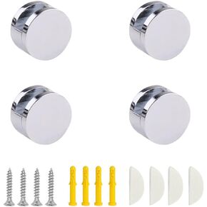 bjsdkff 4 Pcs Mirror Clip, Round Shape Wall-Mounted Mirrors Bracket, Glass Clips Clamps Holder for 5-11mm Thick Mirror Bathroom Mirrors Supporting Sheet Nail Dresser Mirror Fixed Fitting (Black) in Kuwait