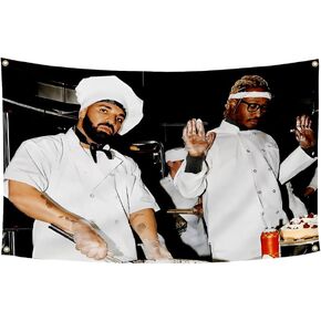 WSINO Drake and Future Funny Flag 3x5Feet Live Is Good Tapestry College Dorm Room Man Cave Wall Poster in Kuwait