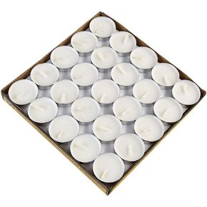 Tea Lights Candles, 50 Pack Flameless Colorful Tealights Holder Variety Relaxing Paraffin Pressed Wax 2 Hours Burn Time for Travel,Centerpiece,Party Gift Happy Birthday New Year Wedding (Blue)