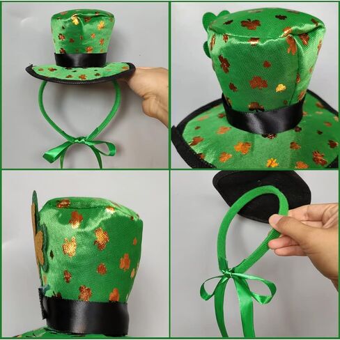 قطعتان من قبعة وياقة الكلب لعيد القديس باتريك، عصابة رأس شامروك، ربطة عنق على شكل جني سانت باتي الأيرلندي، إكسسوارات ملابس للقطط والكلاب in Kuwait