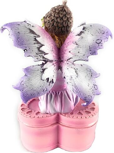 صندوق مجوهرات على شكل قلب من اينت ات نايس، تمثال خيالي قابل للتجميع مع قبعة بلوط منحوتة، 2.5 (طول) 2.25 (عرض) 4.25 انش (ارتفاع) in Kuwait