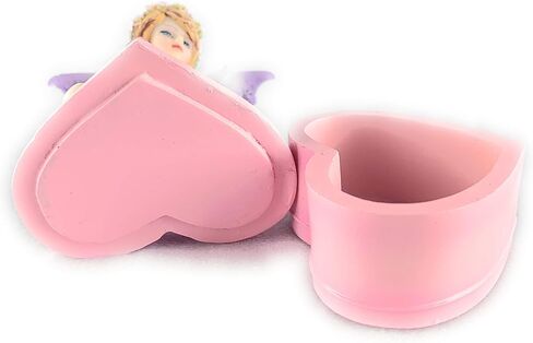 صندوق مجوهرات على شكل قلب من اينت ات نايس، تمثال خيالي قابل للتجميع مع قبعة بلوط منحوتة، 2.5 (طول) 2.25 (عرض) 4.25 انش (ارتفاع) in Kuwait