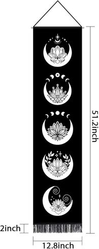 الأزهار القمر المتاعب نسيج القمر القمر جدار ديكور مجموعة من الهلال القمر نسيج الديكور لغرفة النوم السماوية نسيج لوتس زهرة نسيج ديكور المنزل الزهور معلقة جدار غرفة المعيشة ديكور in Kuwait