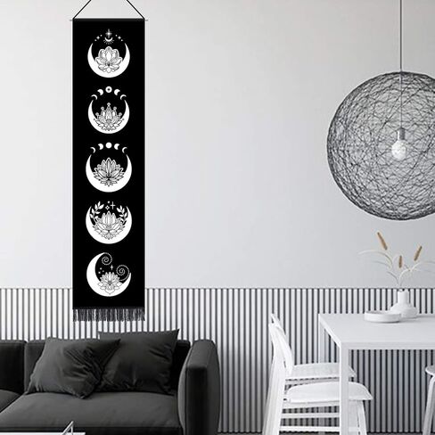 الأزهار القمر المتاعب نسيج القمر القمر جدار ديكور مجموعة من الهلال القمر نسيج الديكور لغرفة النوم السماوية نسيج لوتس زهرة نسيج ديكور المنزل الزهور معلقة جدار غرفة المعيشة ديكور in Kuwait