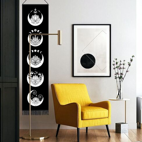 الأزهار القمر المتاعب نسيج القمر القمر جدار ديكور مجموعة من الهلال القمر نسيج الديكور لغرفة النوم السماوية نسيج لوتس زهرة نسيج ديكور المنزل الزهور معلقة جدار غرفة المعيشة ديكور in Kuwait