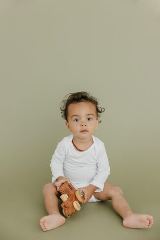 Copper Pearl Long Sleeve Bodysuit - 3-6m Dove in Saudi Arabia