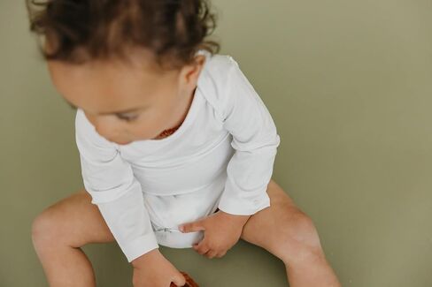 Copper Pearl Long Sleeve Bodysuit - 3-6m Dove in Saudi Arabia
